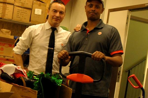 Arbeidsgiverteam Thomas Hammeren  og Abdessalam Ahmet Abukar